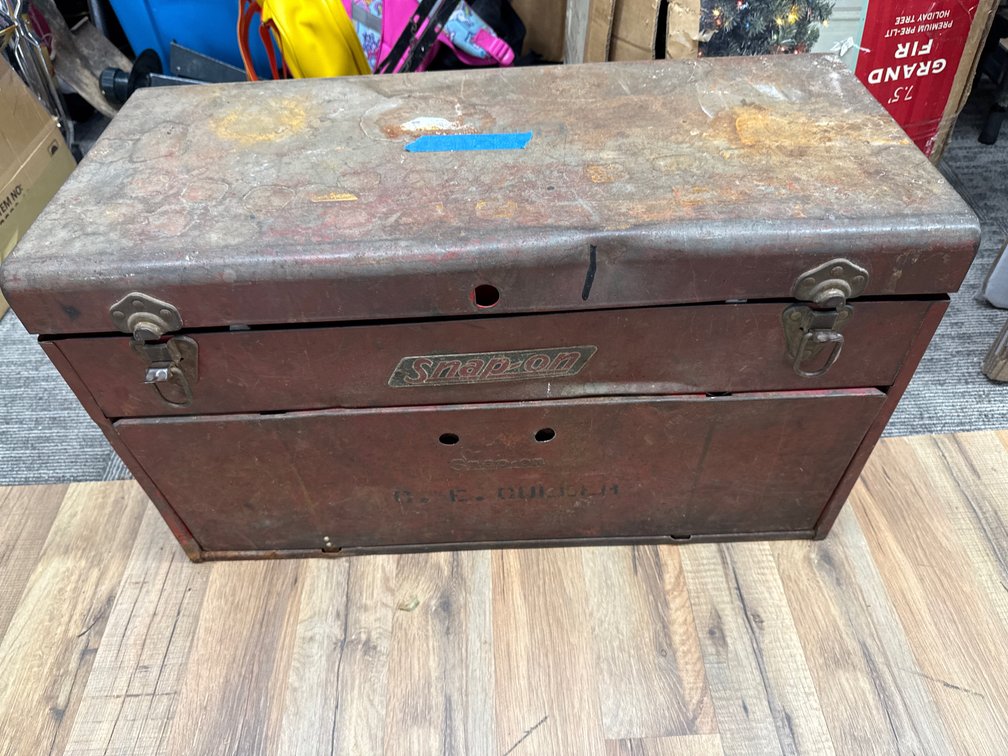 Vintage Snap-on Red Metal Top-Chest Toolbox