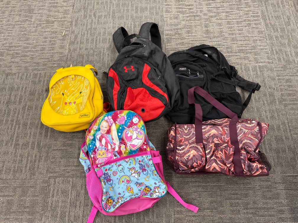 Assorted Branded Backpacks and Utility Tote (5)