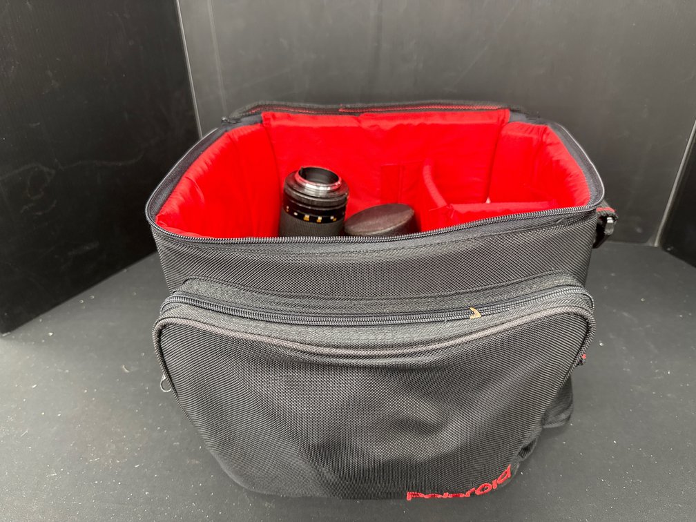 Vintage Minolta, Vivitar & CPC Lenses with Polaroid Bag