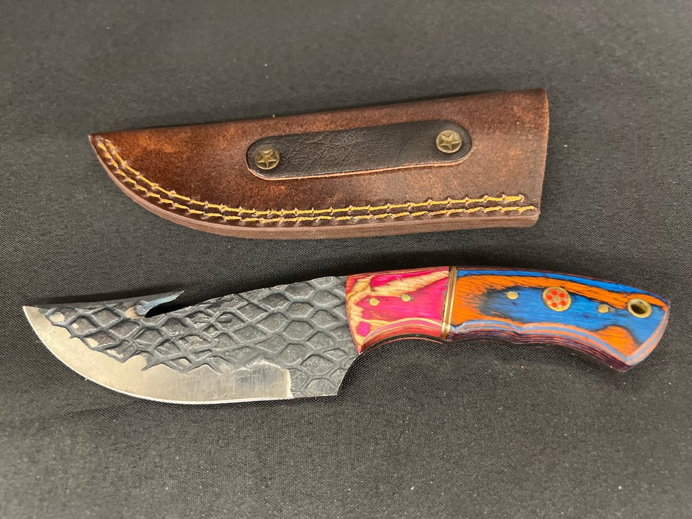Hunting Knife with Leather Sheath