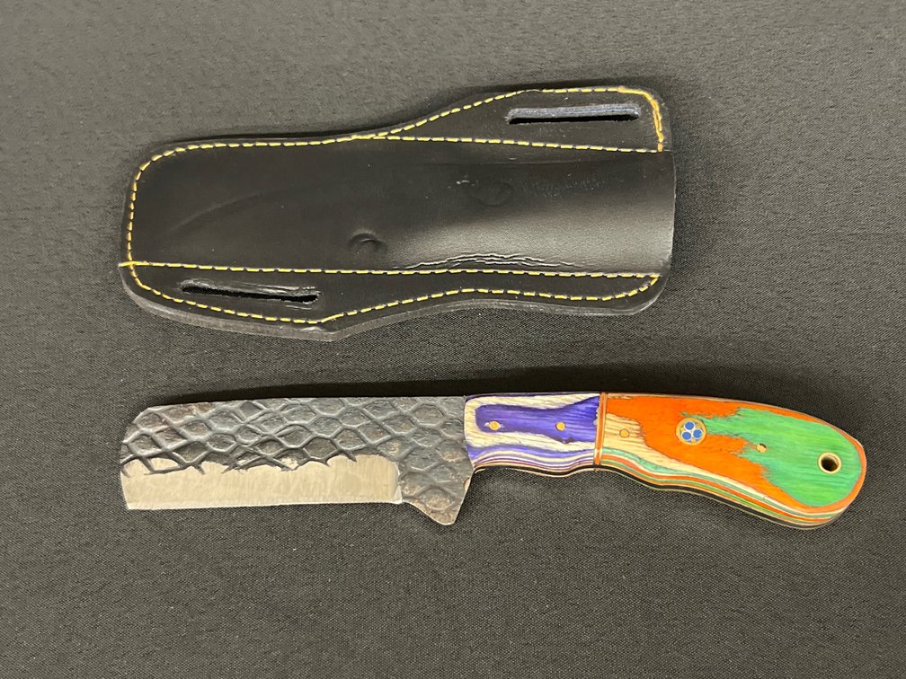 Cleaver-Style Fixed Blade Knife & Sheath