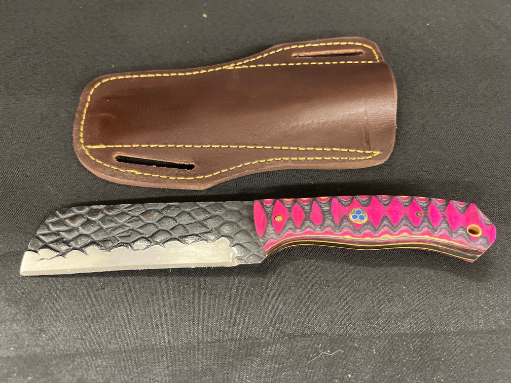 Cleaver-Style Fixed Blade Knife & Sheath