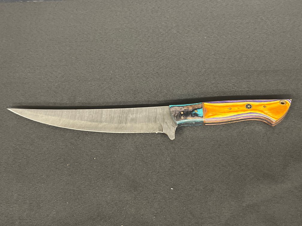 Damascus Pattern Fixed Blade Knife