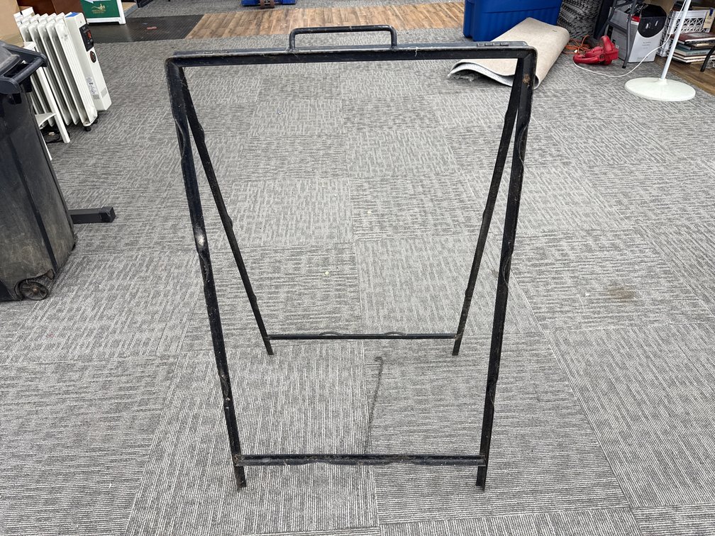 Black Metal A-Frame Sign Holder