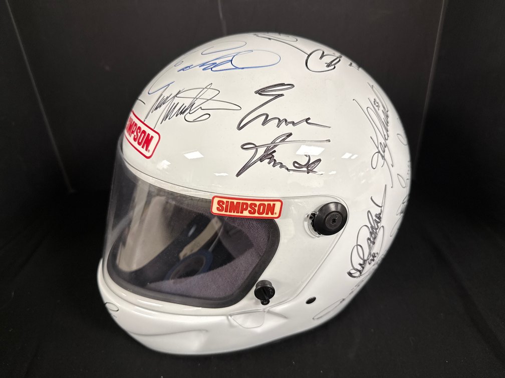 Multi-Signed Simpson Full-Face Auto Racing Helmet