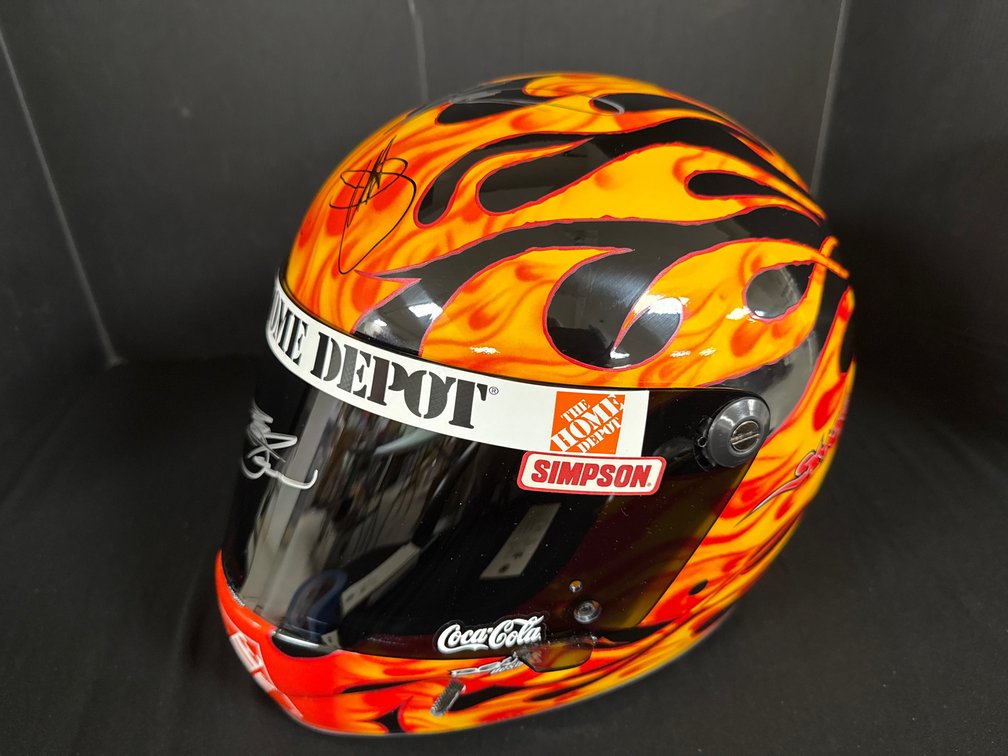 Autographed Tony Stewart Simpson Replica Racing Helmet