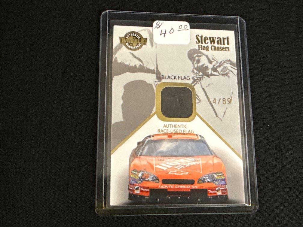 2007 Wheels Tony Stewart Race-Used Flag Card 4/10
