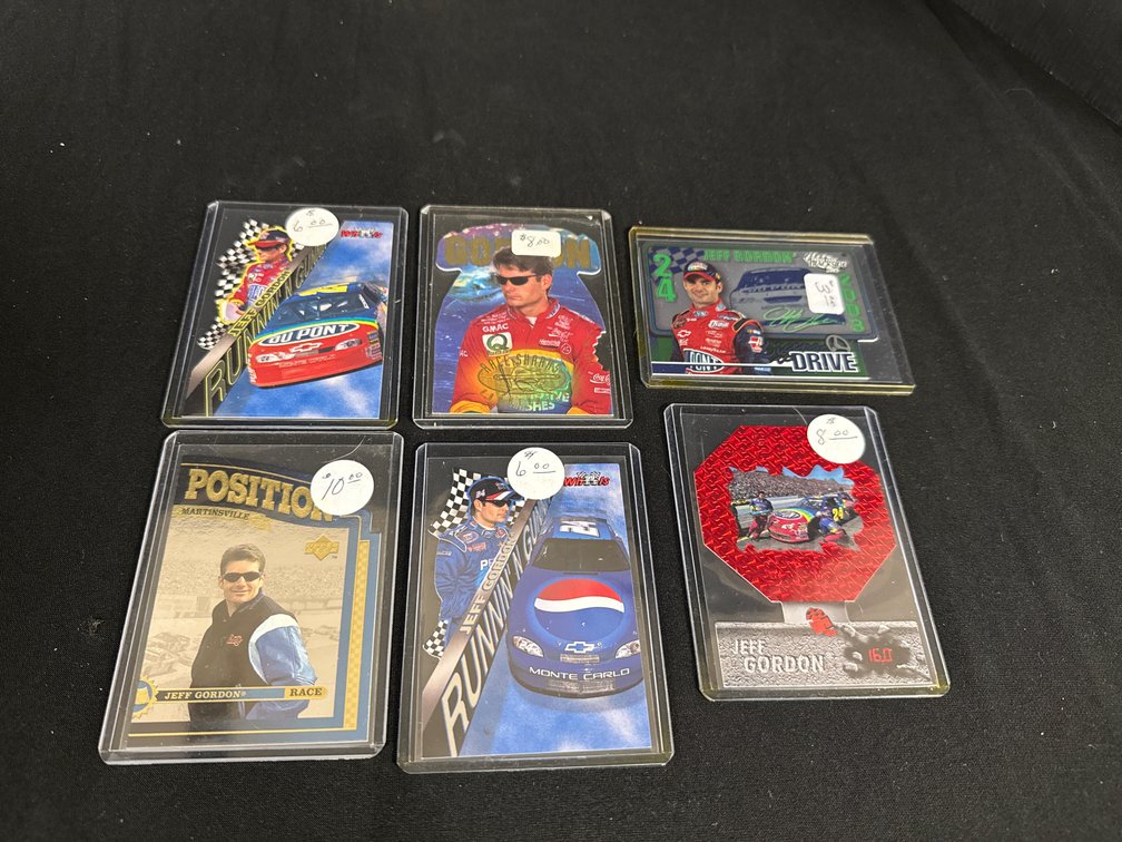 Jeff Gordon NASCAR Trading Cards (6)