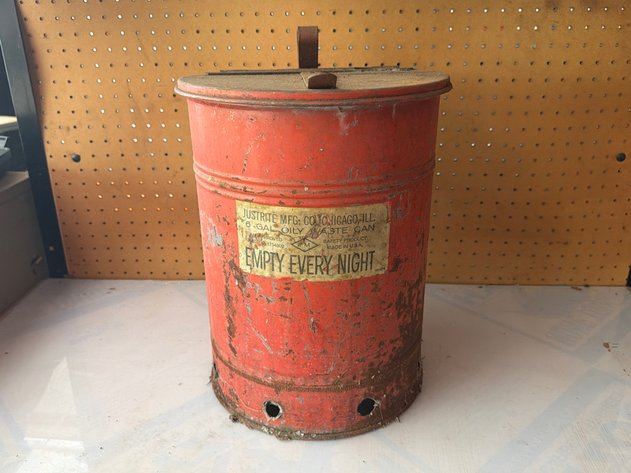 Image for Justrite 6-Gallon Industrial Oily Waste Can