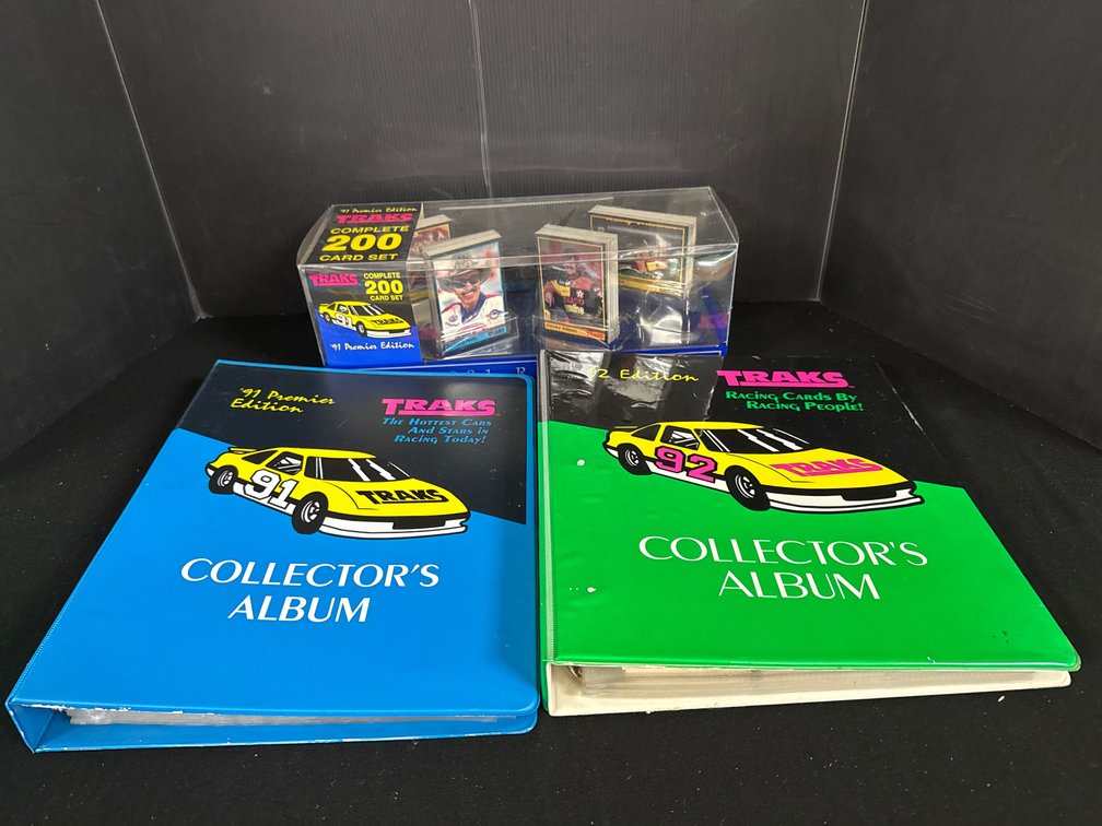 1991 & 1992 TRAKS NASCAR Trading Card Sets & Albums