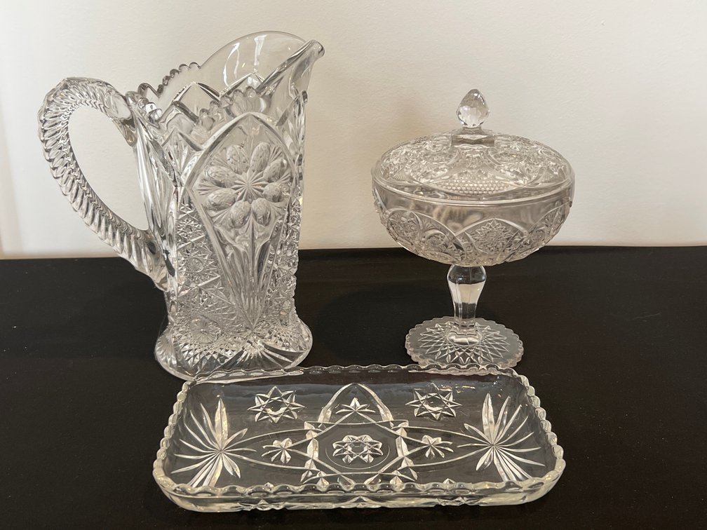 Clear Cut & Pressed Glassware