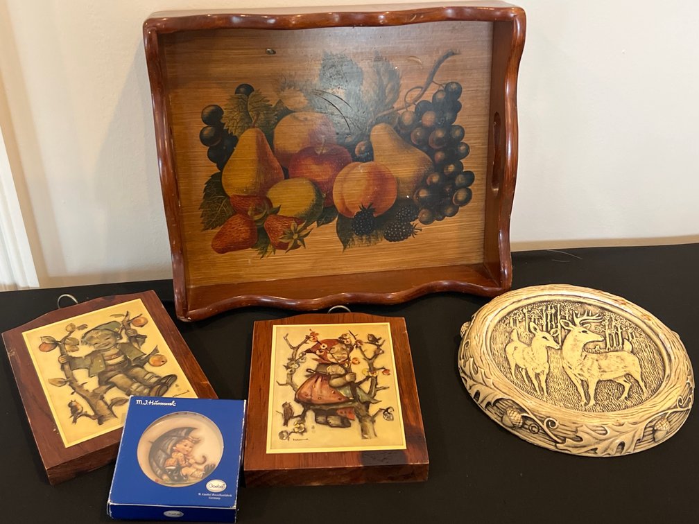 M.I. Hummel Collectibles, Wooden Tray & Deer Plaque