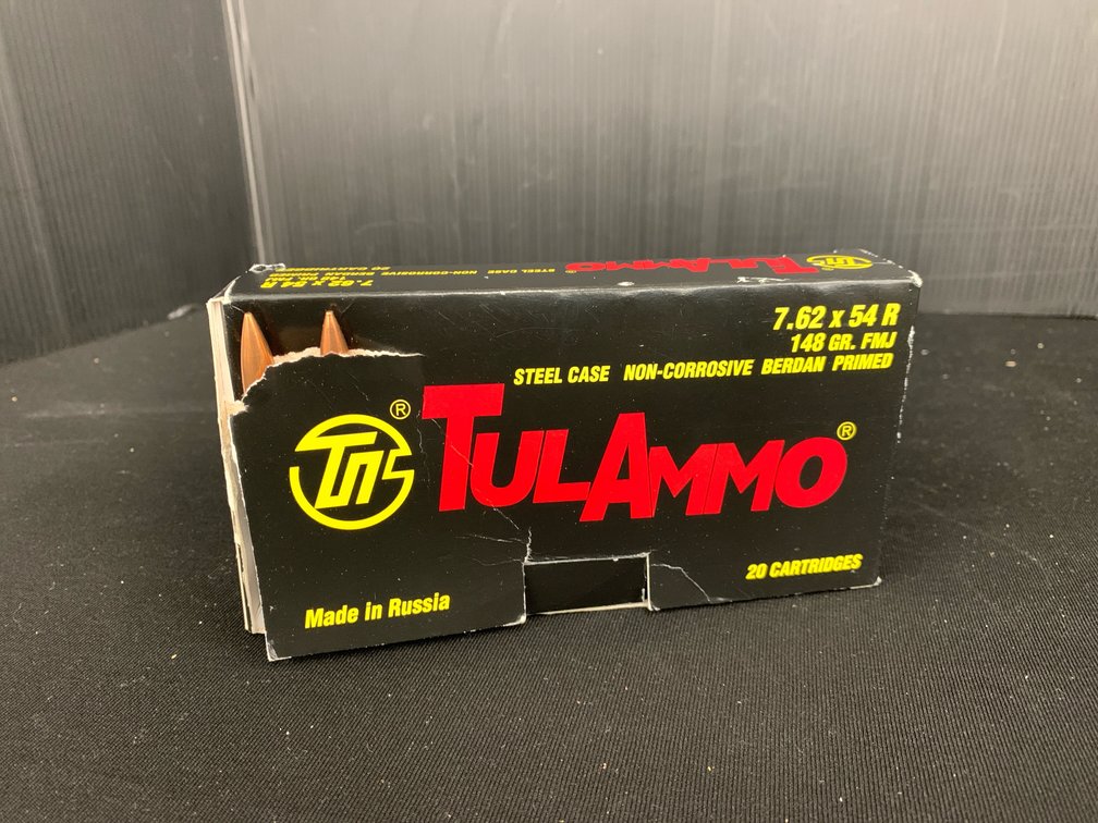 TulAmmo 7.62x54R 148 Grain FMJ Ammunition