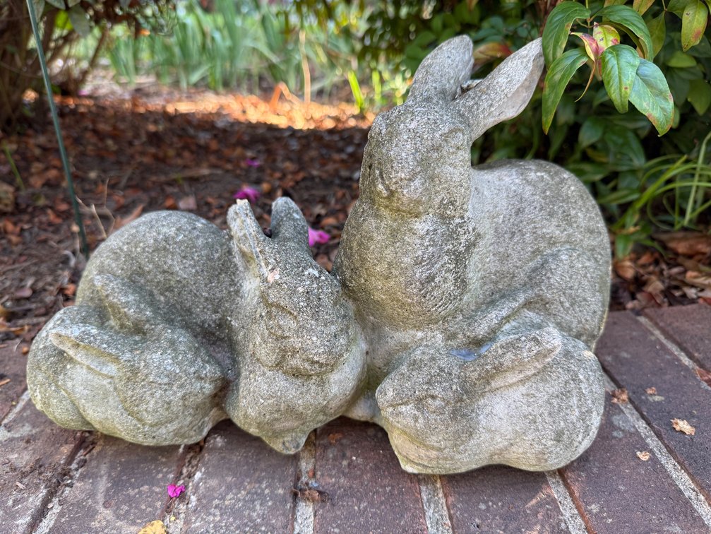 Cast Concrete Rabbit Garden Statuary