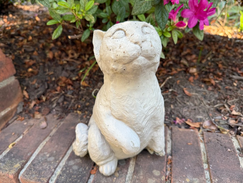 Cast Stone Garden Cat Statue