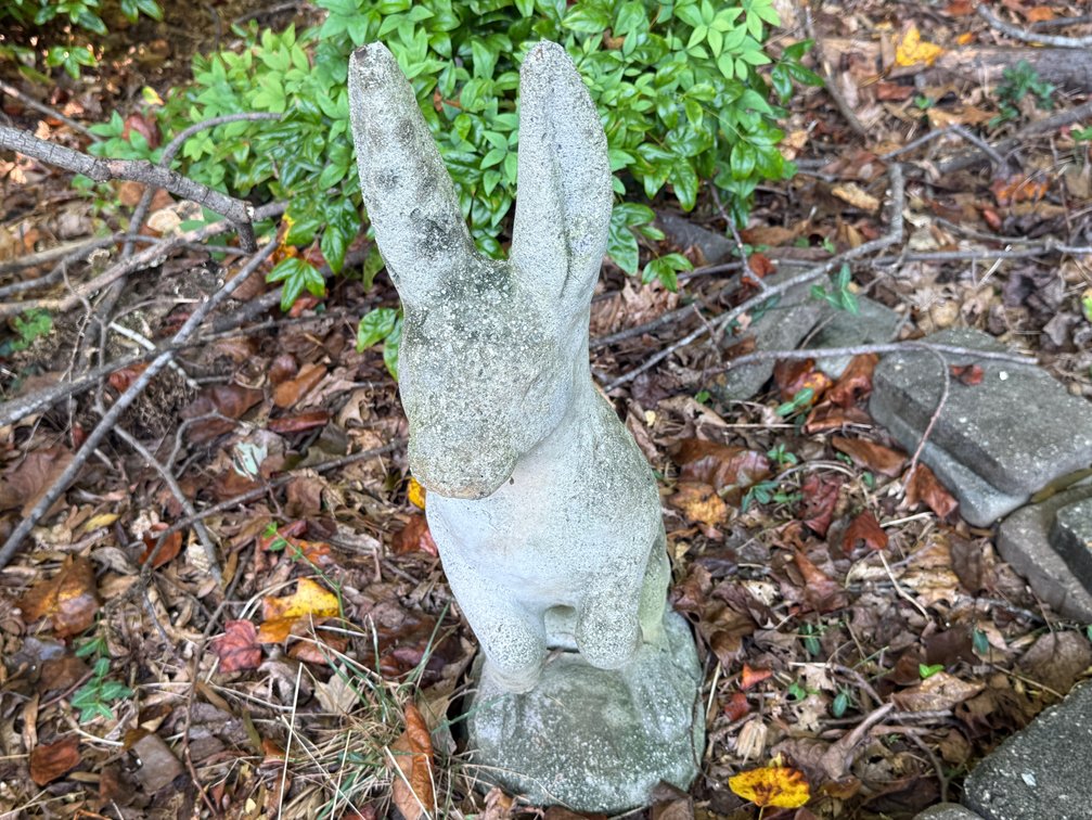 Cast Stone Rabbit Garden Statue