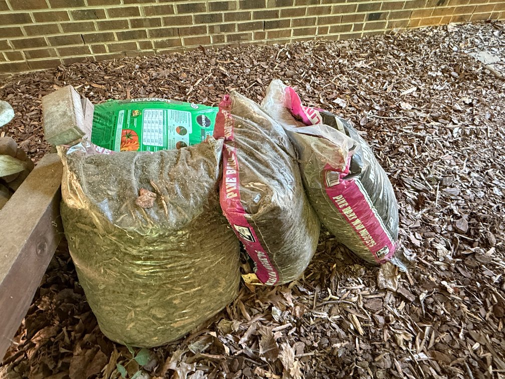 Miracle-Gro Garden Soil, Pine Bark Mulch, and Pavers