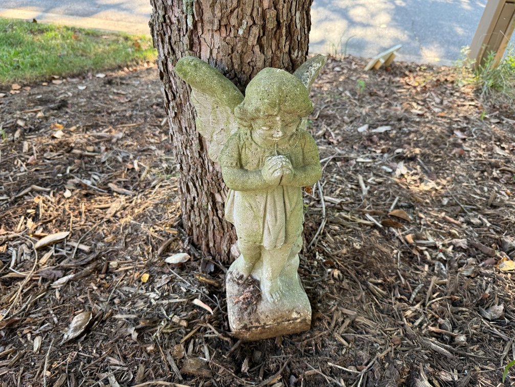 Cast Stone Praying Angel Garden Statue