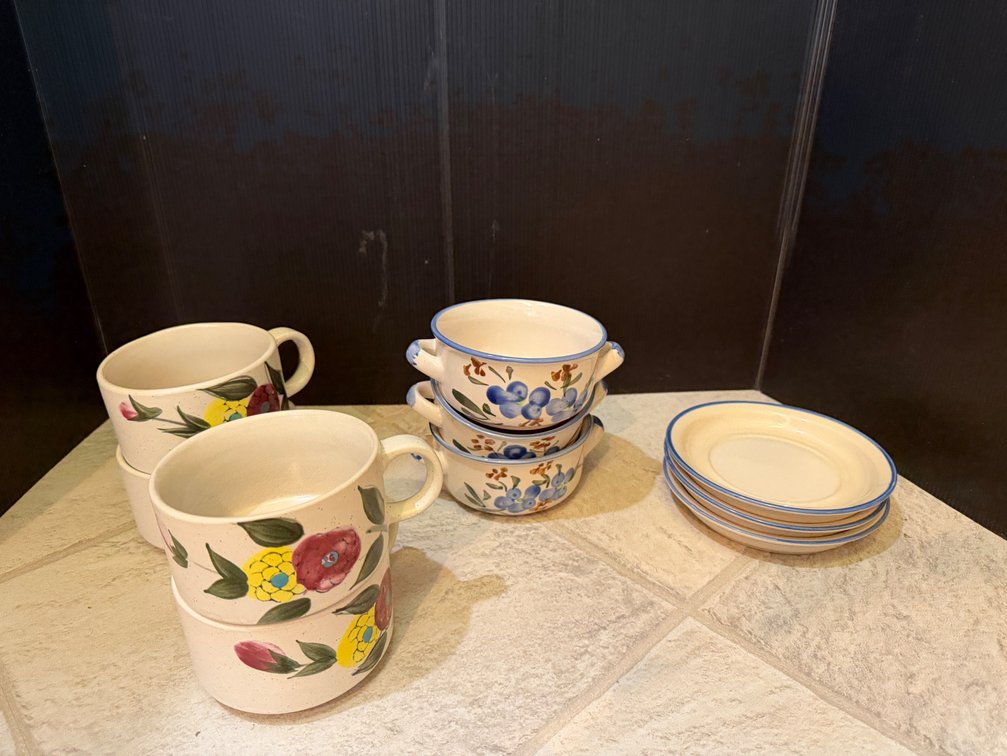 PMC Floral Pattern Stoneware Tableware