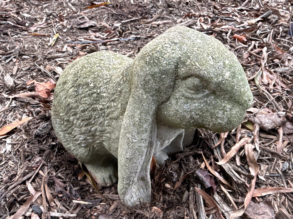 Cast Stone Floppy-Eared Rabbit Garden Statue