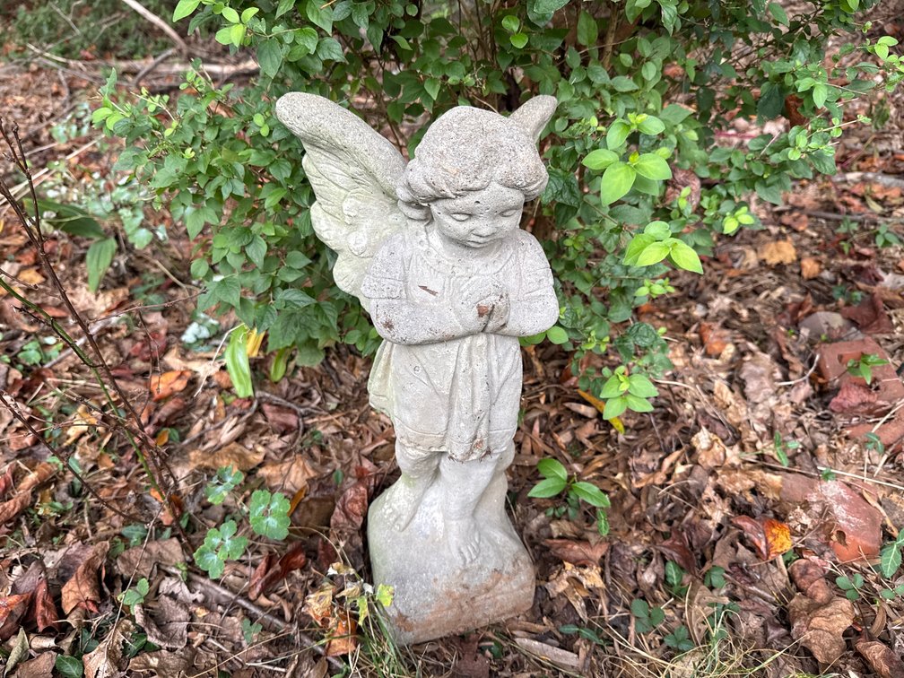 Cast Stone Praying Angel Garden Statue