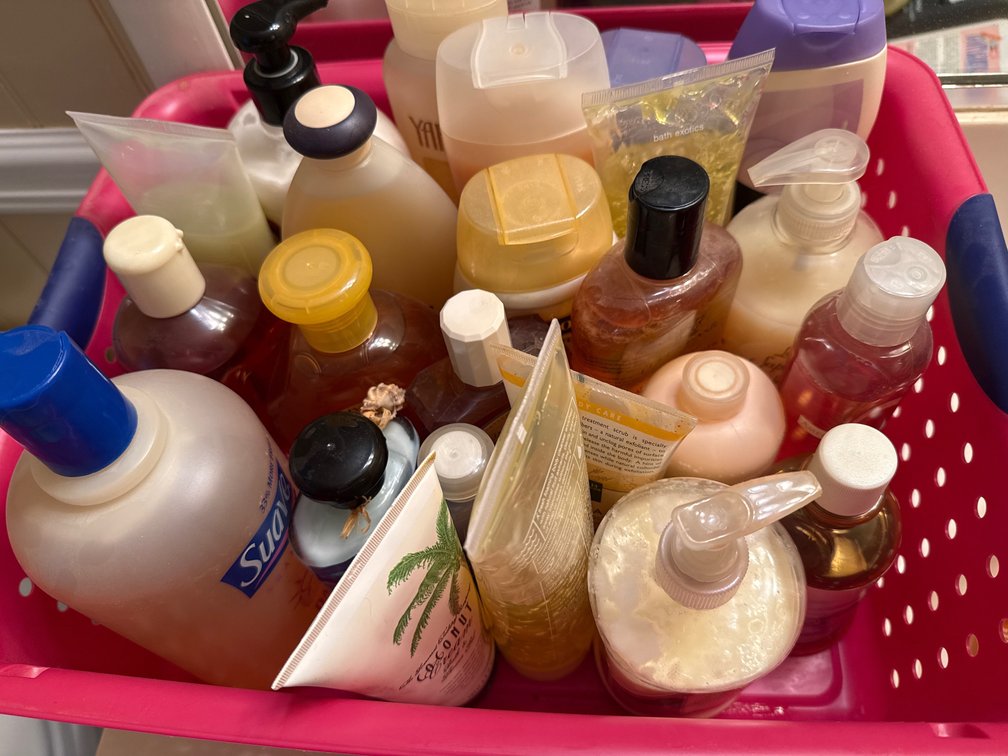 Bath, Body, and Hair Care Toiletries with Storage Caddy