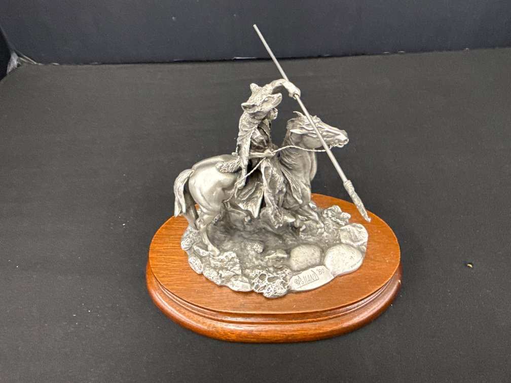 Chilmark Donald Polland "Dog Soldier" Fine Pewter Sculpture