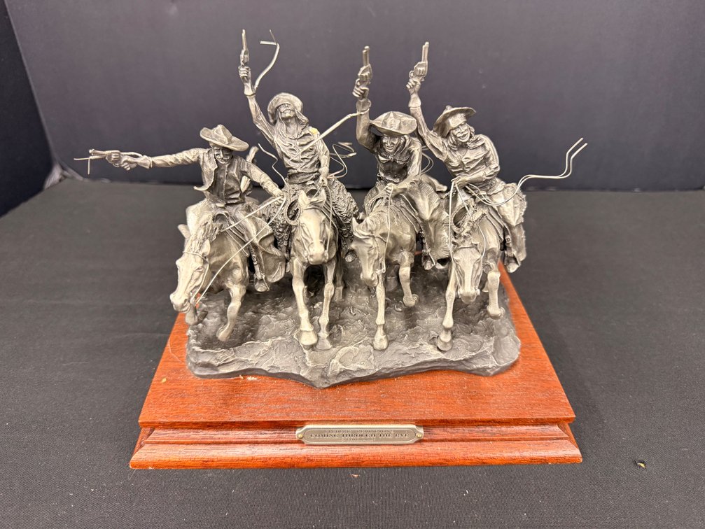 Chilmark Pewter Frederic Remington 'Coming Through The Rye' Sculpture