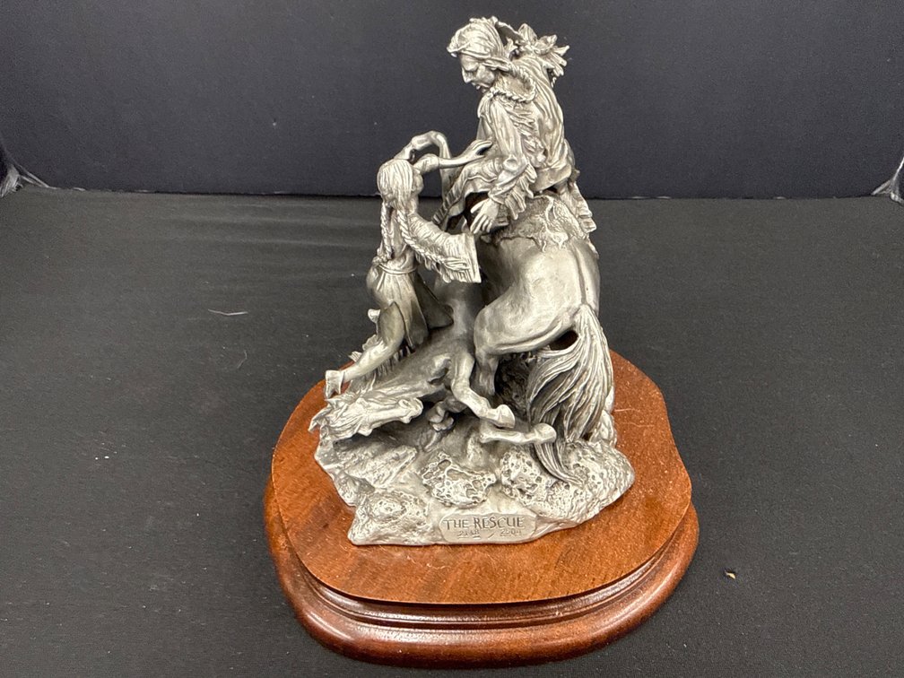 Donald Polland "The Rescue" Chilmark Fine Pewter Sculpture