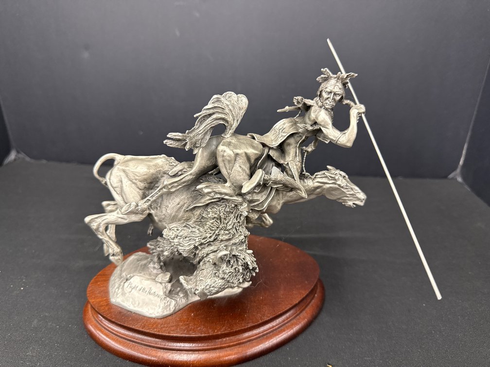 Chilmark "Plight of the Huntsman" Pewter Sculpture