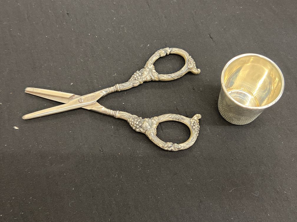 Sterling Silver Towle Thimble Jigger & Shears