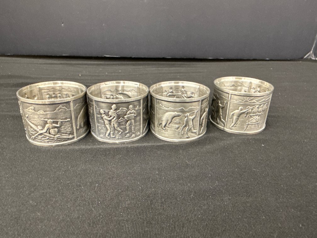 Pewter Relief Napkin Rings