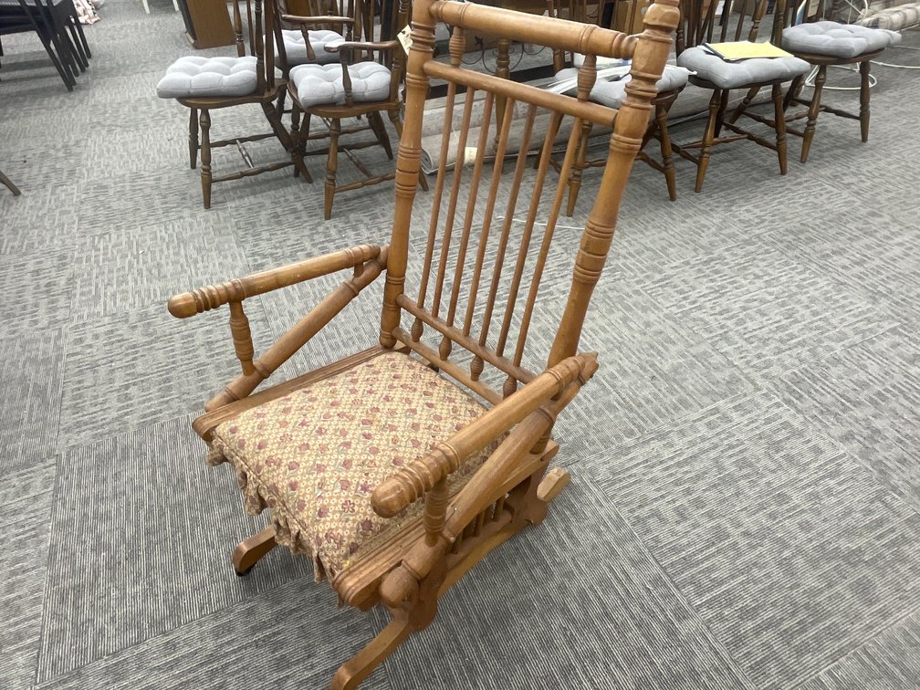 Vintage Spindle-Back Platform Rocking Chair