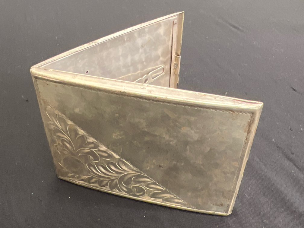 Vintage Parrot Quality Sterling Silver Cigarette Case