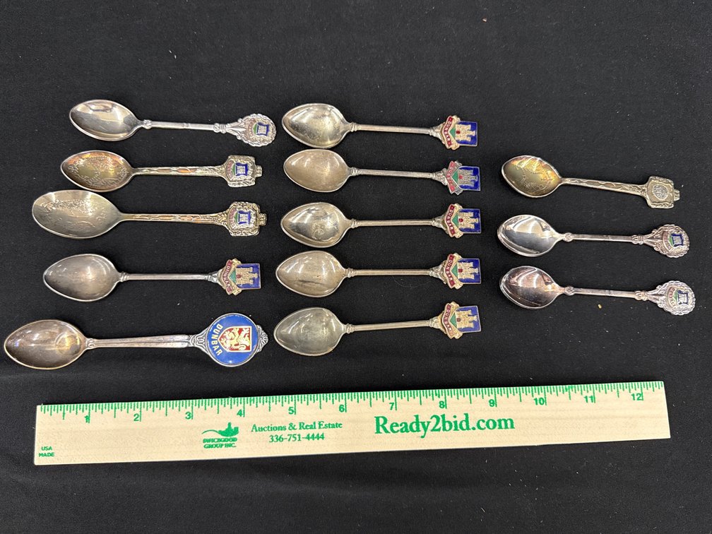 Silver Plated Dunbar Souvenir Spoons