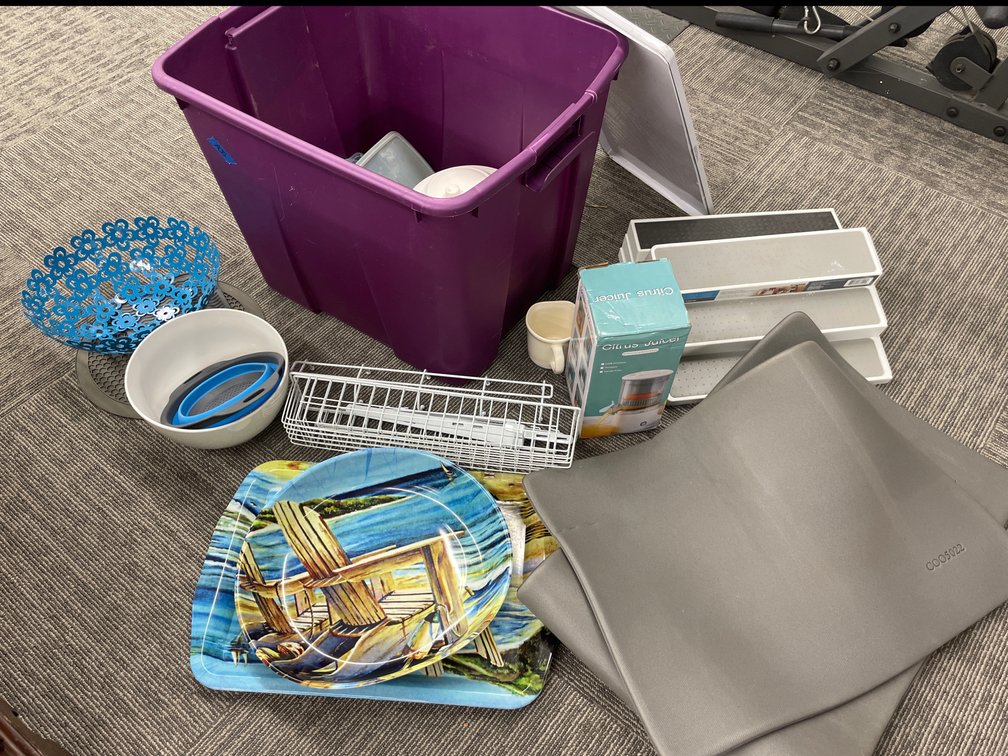 Assorted Kitchenware and Home Organization Lot