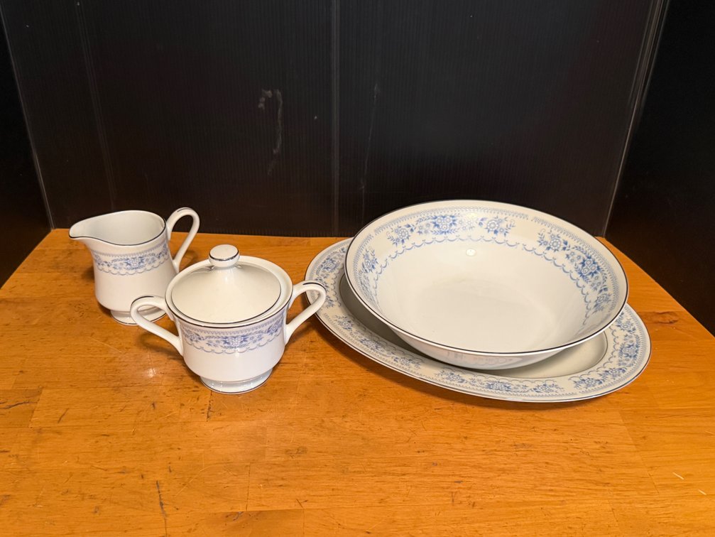 Ambiance Collection "Blue Contessa" Fine China Serveware (4)