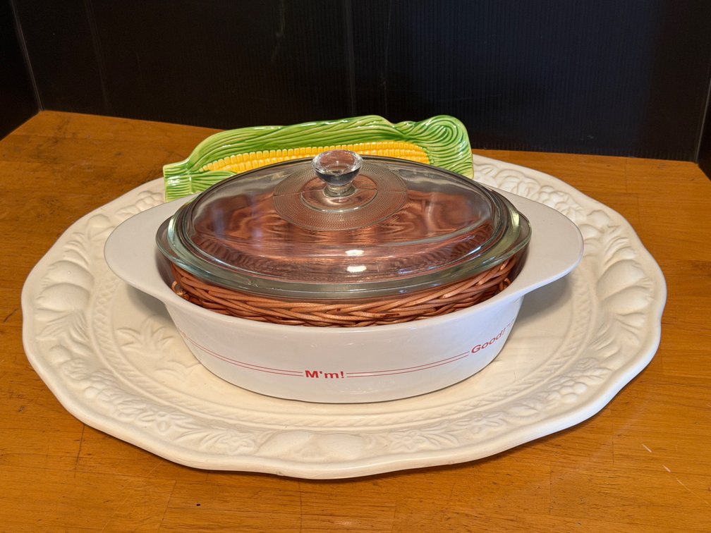 Assorted Ceramic Tableware and Glass Bakeware