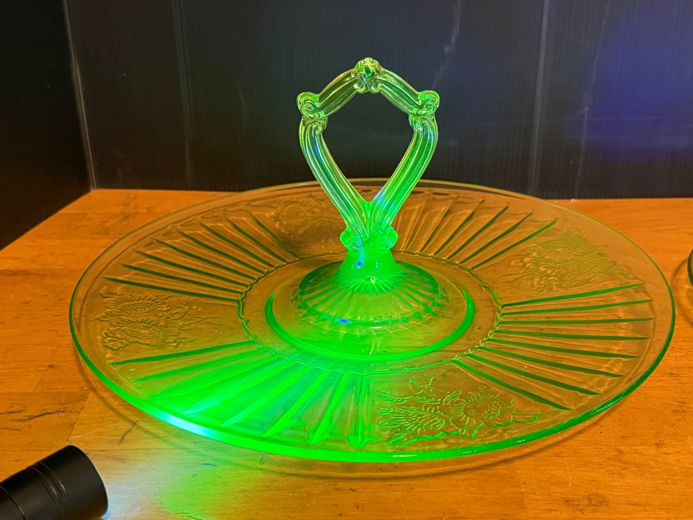 Vintage Green Uranium Depression Glassware