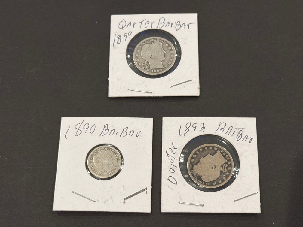 United States Barber Silver Coins (3)