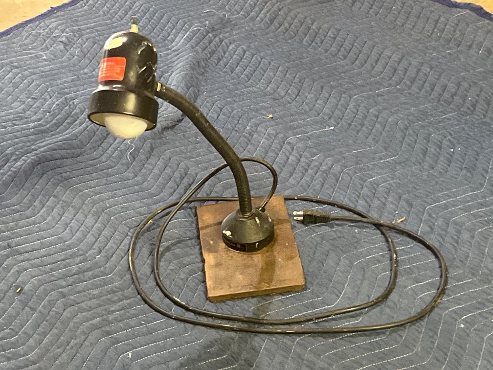 Work Light w/Magnetic Base on Steel Plate