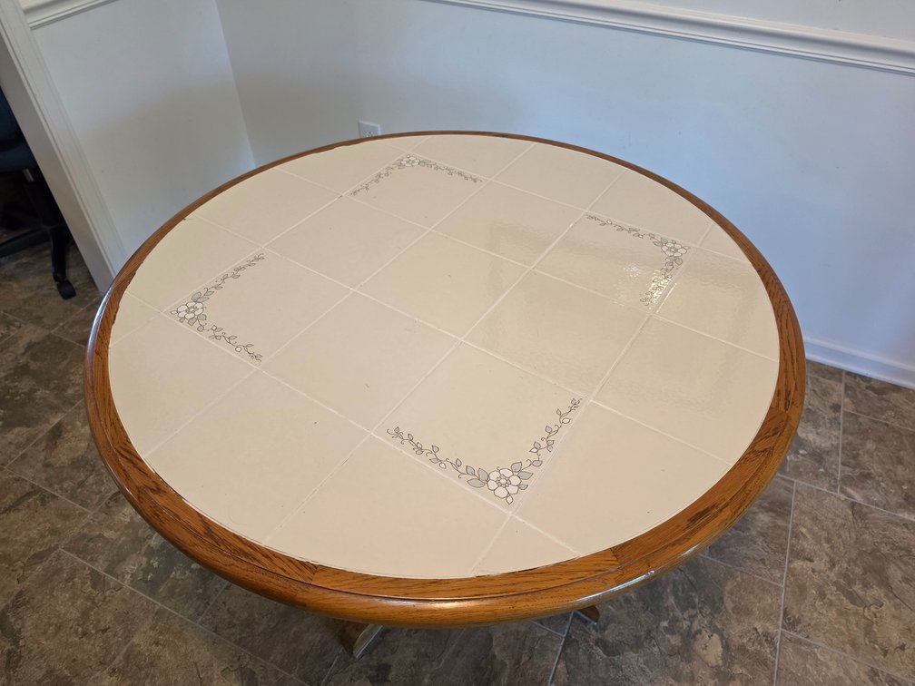 Tile Top Pedestal Table