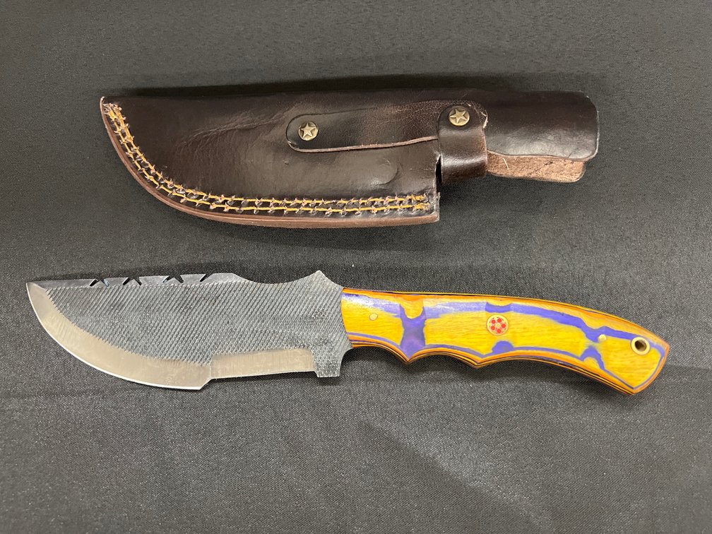 Repurposed File Fixed-Blade Knife & Sheath