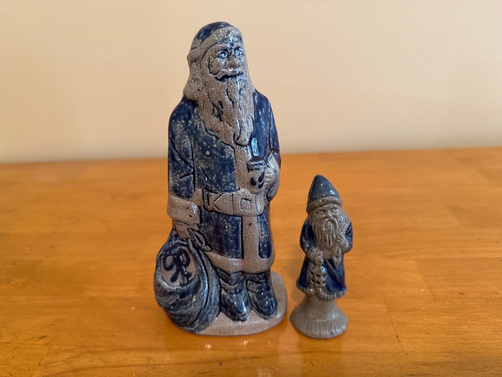 Rowe Pottery Works & Ceramic Santa Figurines