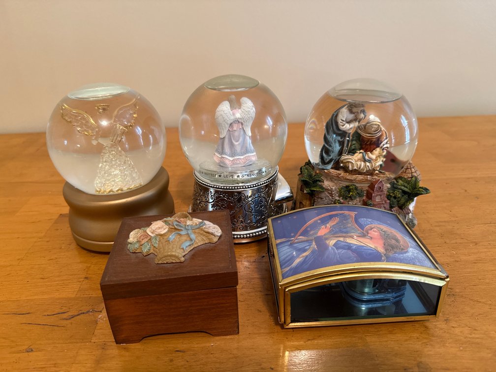 Musical Snow Globes and Trinket Boxes