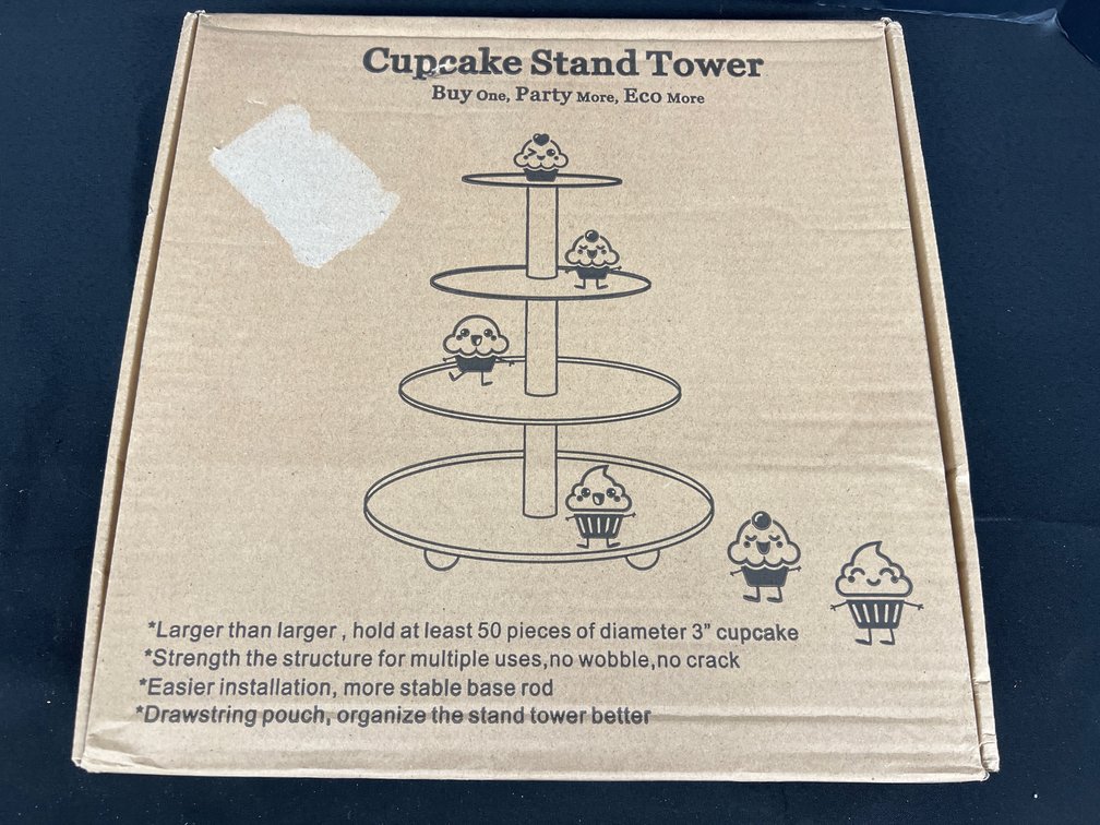 Clear Acrylic 4-Tier Cupcake Stand