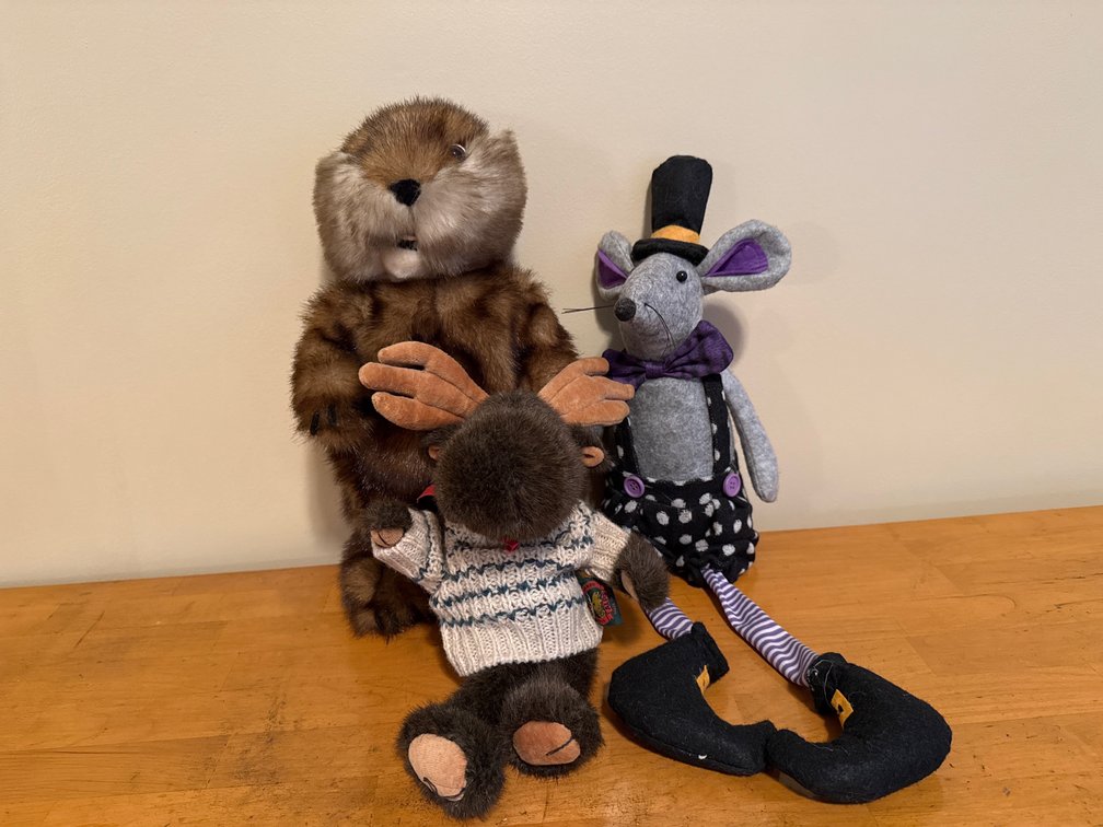 Boyds Moose & Assorted Plush Collectibles