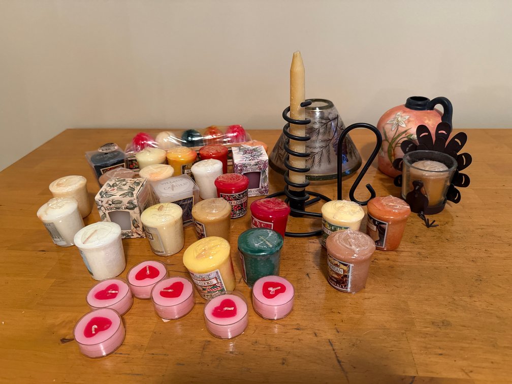 Assorted Candles and Decorative Holders