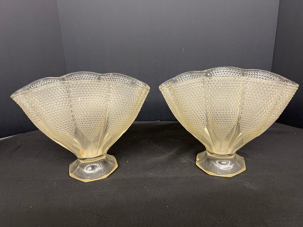 Glass Fan Vases