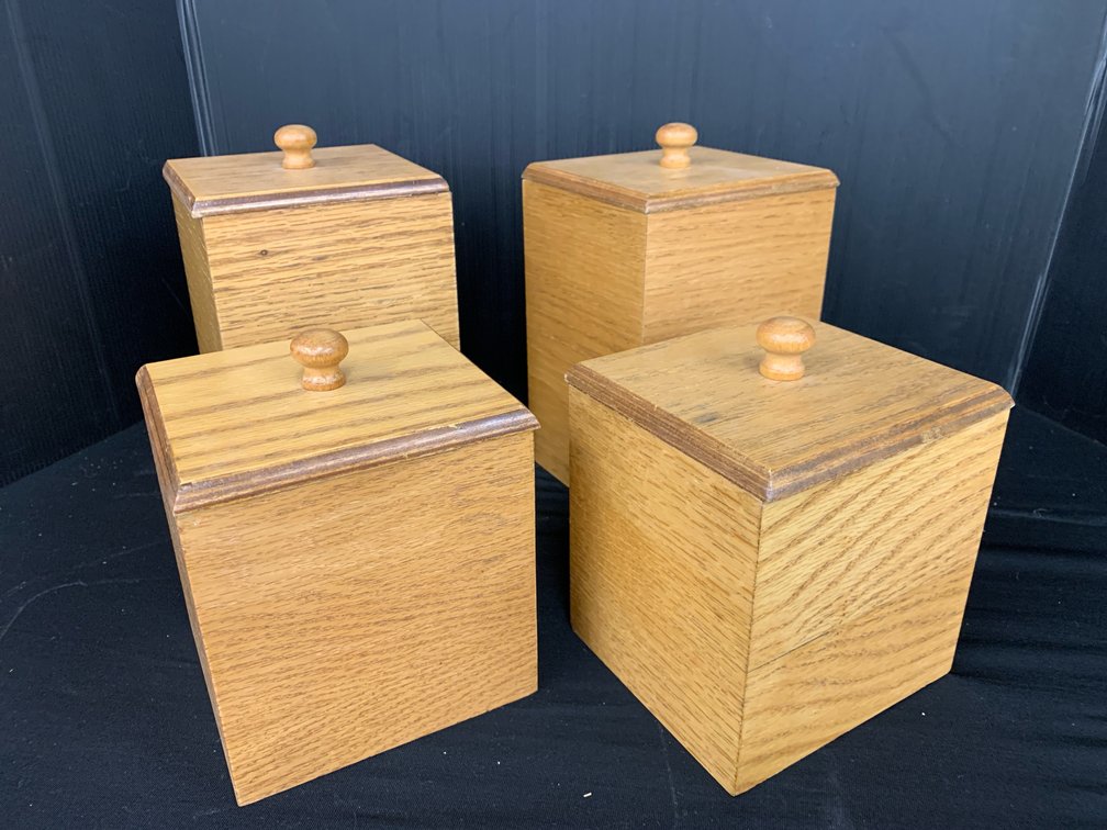 Wooden Kitchen Storage Canister Set